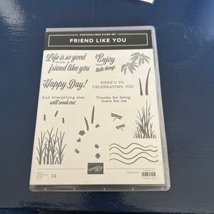Stampin’ Up! Friend Like You photopolymer￼stamp set w diecuts.